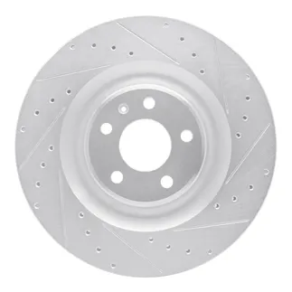 R1 Concepts EDZ-73079R Brake Rotor Drilled and Slotted Silver